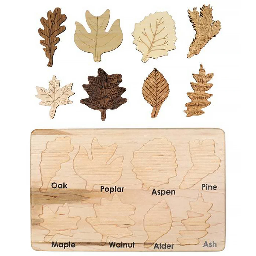 

Wooden Leaves Toy Set Children Educational Toys Kit Preschool Daycare Imagination Training Prop Hand Eye Coordination Game