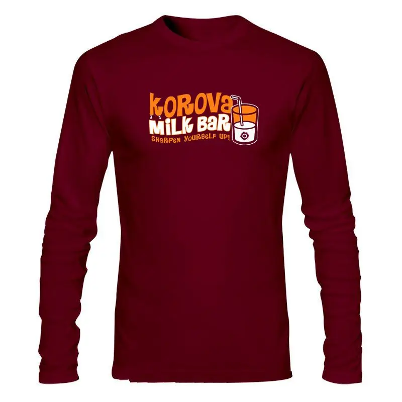 

Man Clothing New Korova Milk Bar T-Shirt Clockwork Orange Inspired - Unofficial Retro Film - Custom Graphic Tees Tee Shirt
