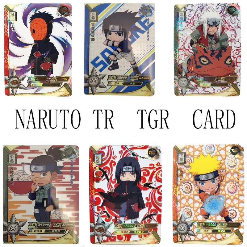 NARUTO TR TGR collection card big promotion Uzumaki Naruto Uchiha Sasuke Gaara Haruno Sakura anime figure Card kids toys Gift
