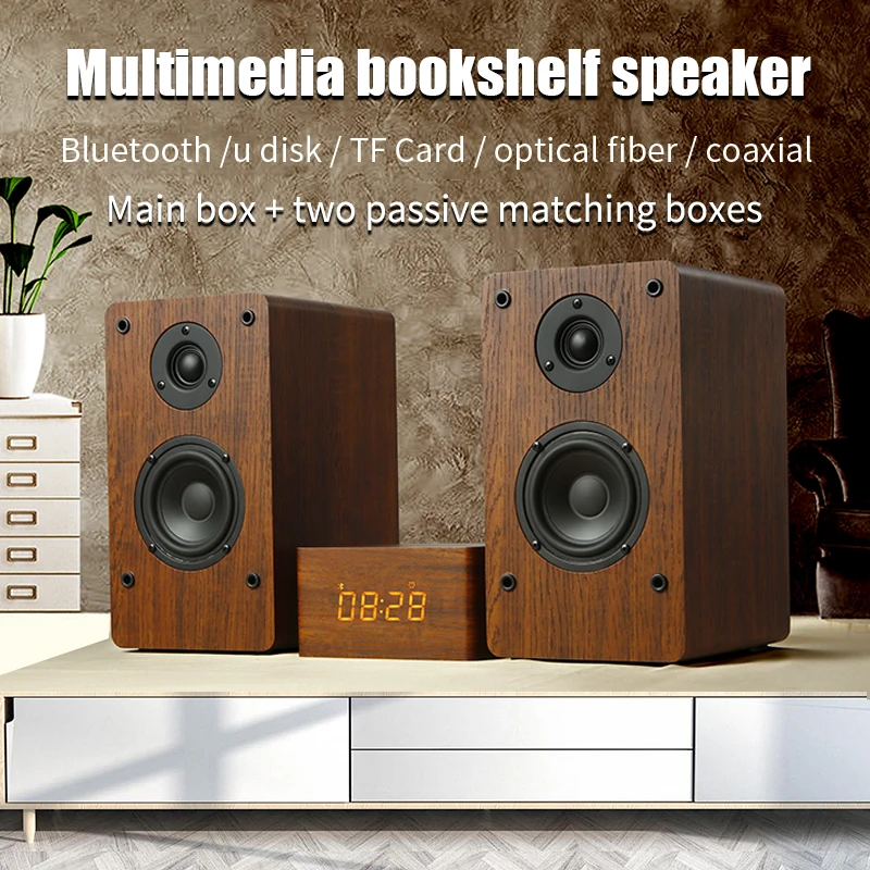 

TV Computer Audio Powerful Column Home Theater Clock Alarm Desktop Optical Fiber Coaxial Bluetooth Speaker Subwoofer Household