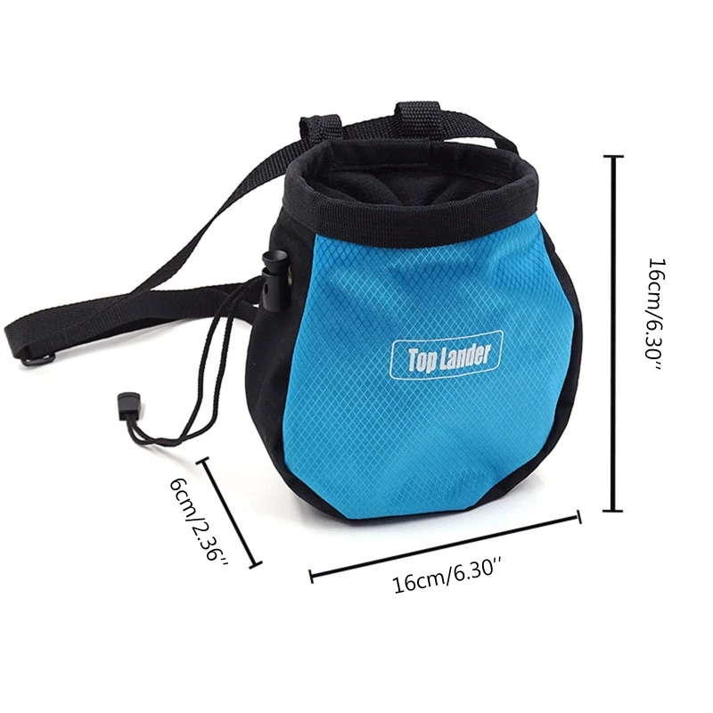 1pcs Climbing Gym Magnesium Powder Storage Adjustable Waist Belt Nonslip Chalk Bag Bouldering Gymnastics Weightlifting Pouch