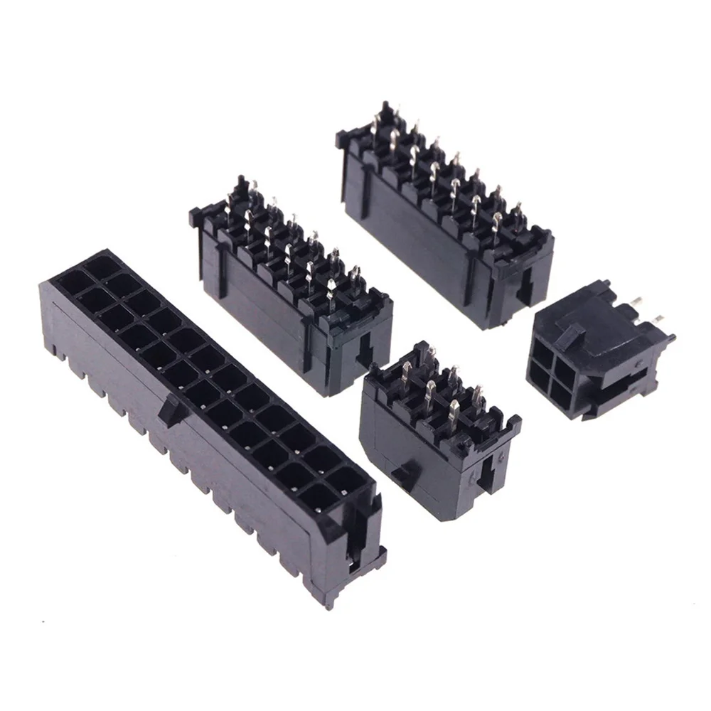 5/10 шт. 3 0 мм встраиваемый разъем Micro-Fit Штекерный PCB прямой 2 4 6 8 10 12 14 16 18 20 22 24