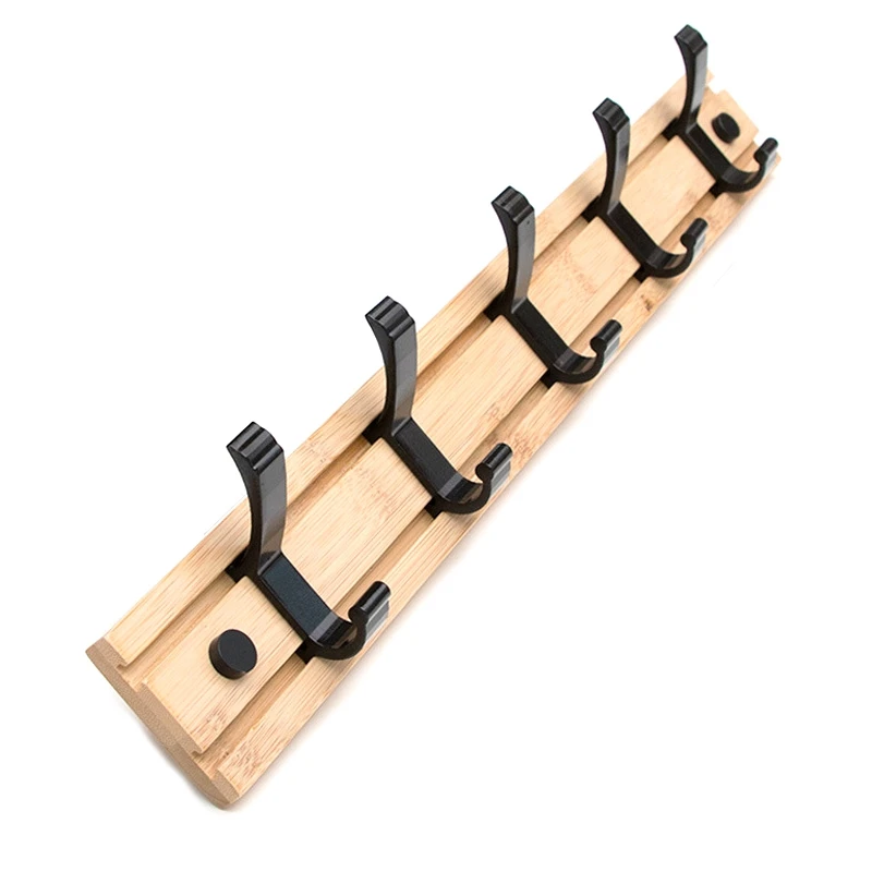 

Wall-Mounted Coat Hook Removable Wooden Shelf Clothes Bath Towel Towel Hanger Hat Bag Hook Living Room Bedroom Bathroom