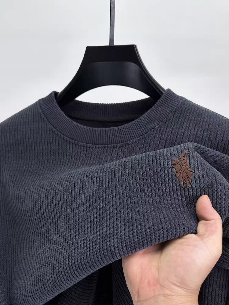  Роскошный мужской трикотажный свитер круглый воротник осень - зима новая мода