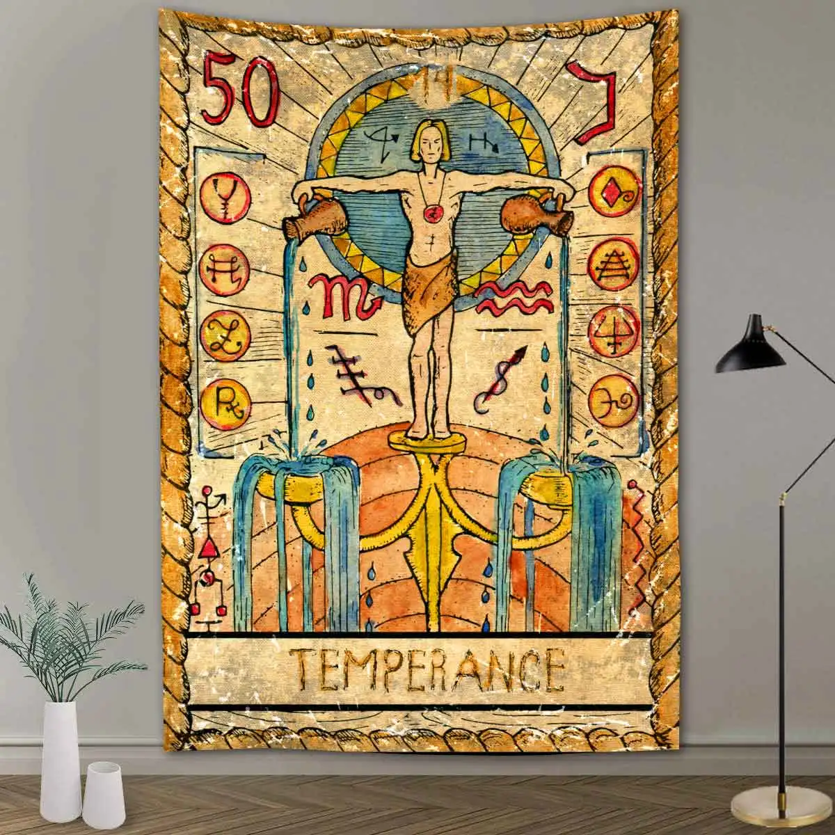 Абстрактный Таро Гобелен Мандала для спальни настенный Декор Подвеска гобелен