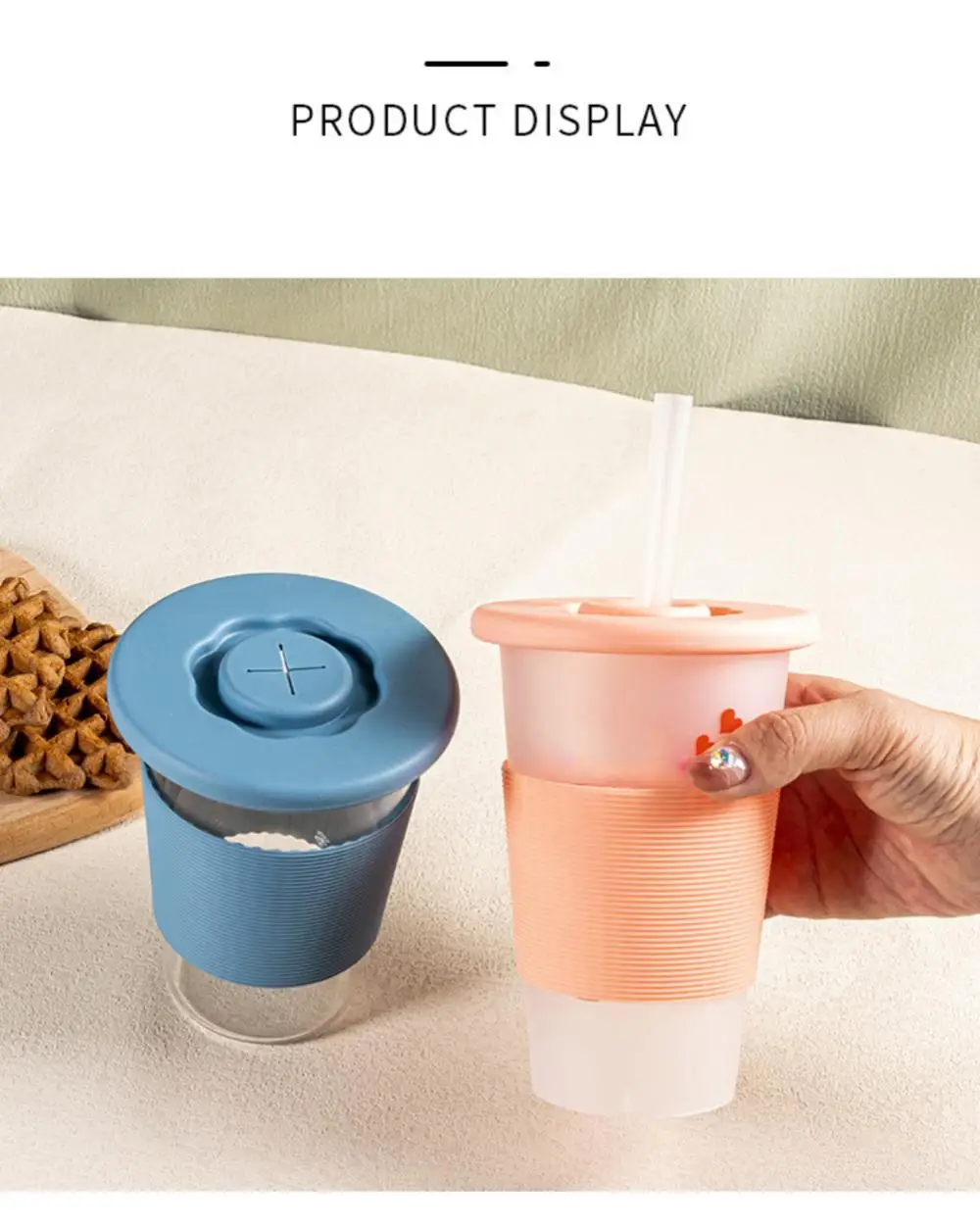 

Water Bottle Cup Acceaaories Silicone Cup Cover Water Cup Accessories Conical Coffee Cup Cover Kitchen Dinning Cup Accessories
