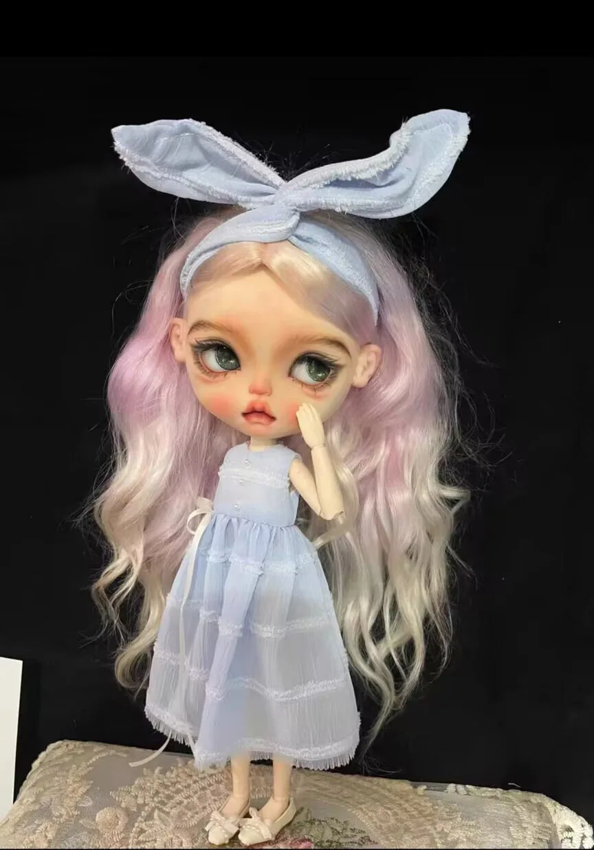 2 шт. винтажное платье Landoudou/Blythe/обруч для волос 1/6 30 см (подходит azone Pullip Ob22/24/26 Licca)
