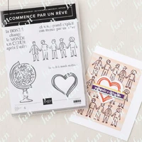 friends from various countries metal cutting dies stamps with sarah diy new scrapbooking diary album greeting cards decor molds