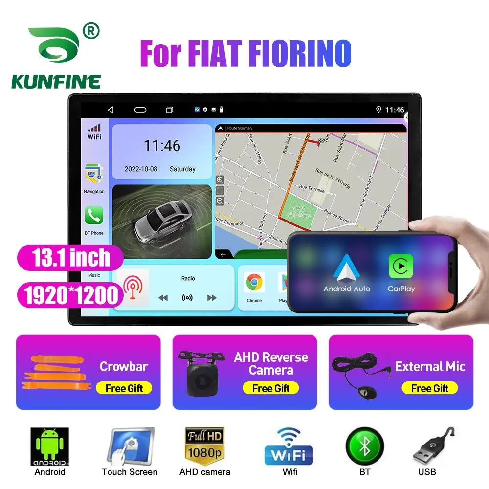 

Автомобильный радиоприемник 13,1 дюйма для FIAT FIORINO, автомобильный DVD GPS-навигатор, стерео Carplay 2 Din, центральный мультимедийный Android авто