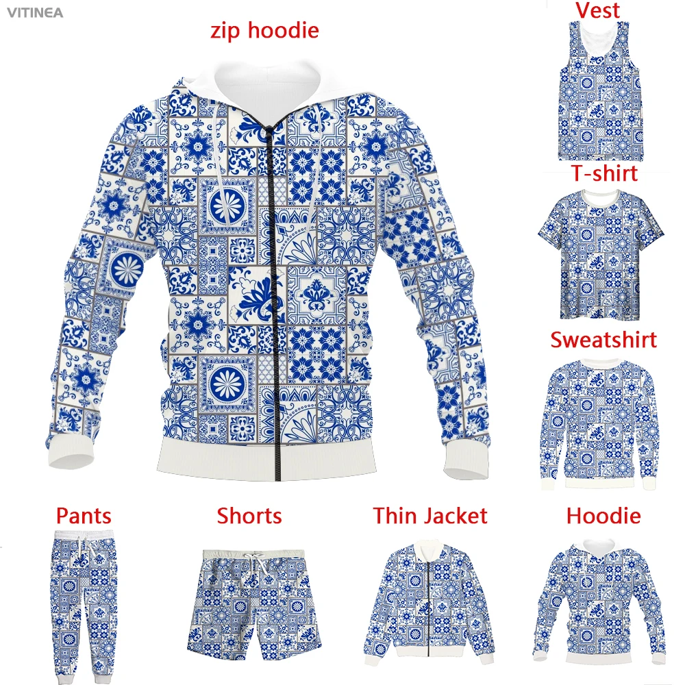

Vitinea New 3D Print Paisley Victorian T-shirt/Sweatshirt/Zip Hoodies/Thin Jacket/Pants Four Seasons Casual A2424