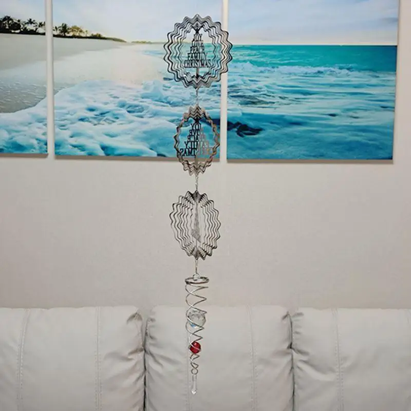 

Ветряные колокольчики из нержавеющей стали, 3D вращающиеся подвесные колокольчики, декоративное украшение в скандинавском стиле, украшение для дома и сада, подарок на день рождения