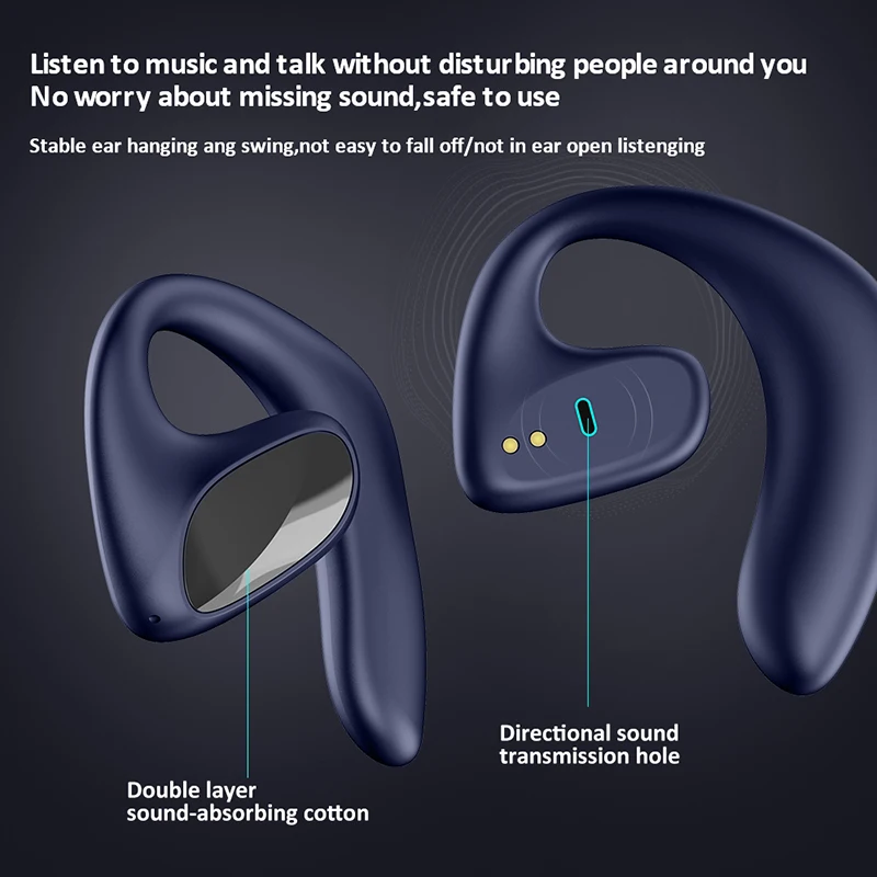 Беспроводные наушники Air проводящие TWS 5 1 Bluetooth-гарнитура спортивные