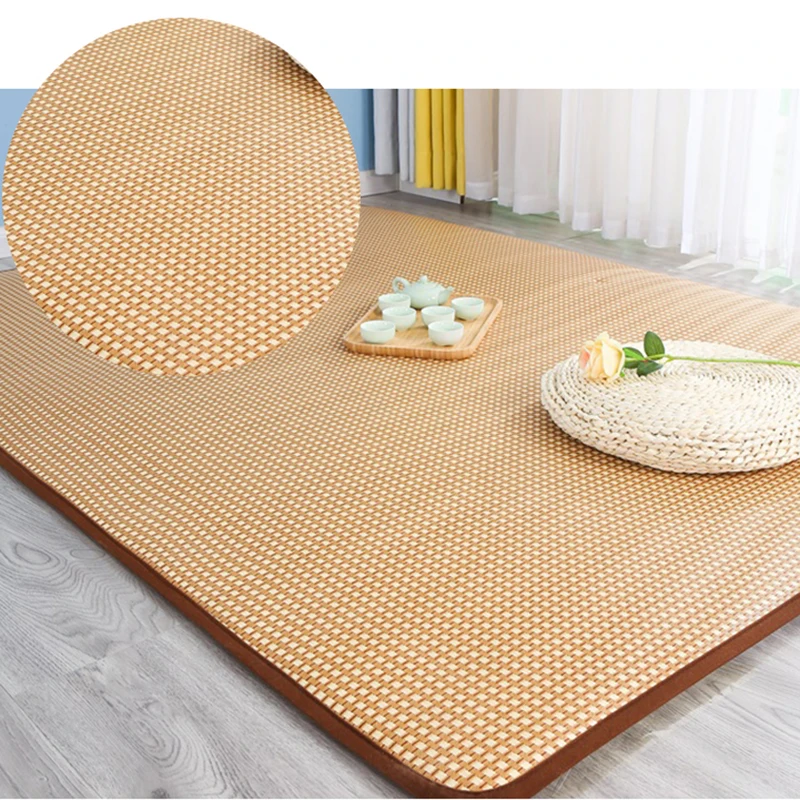 Складной коврик в японском стиле напольный мат ротанговый ковер спальный для сна