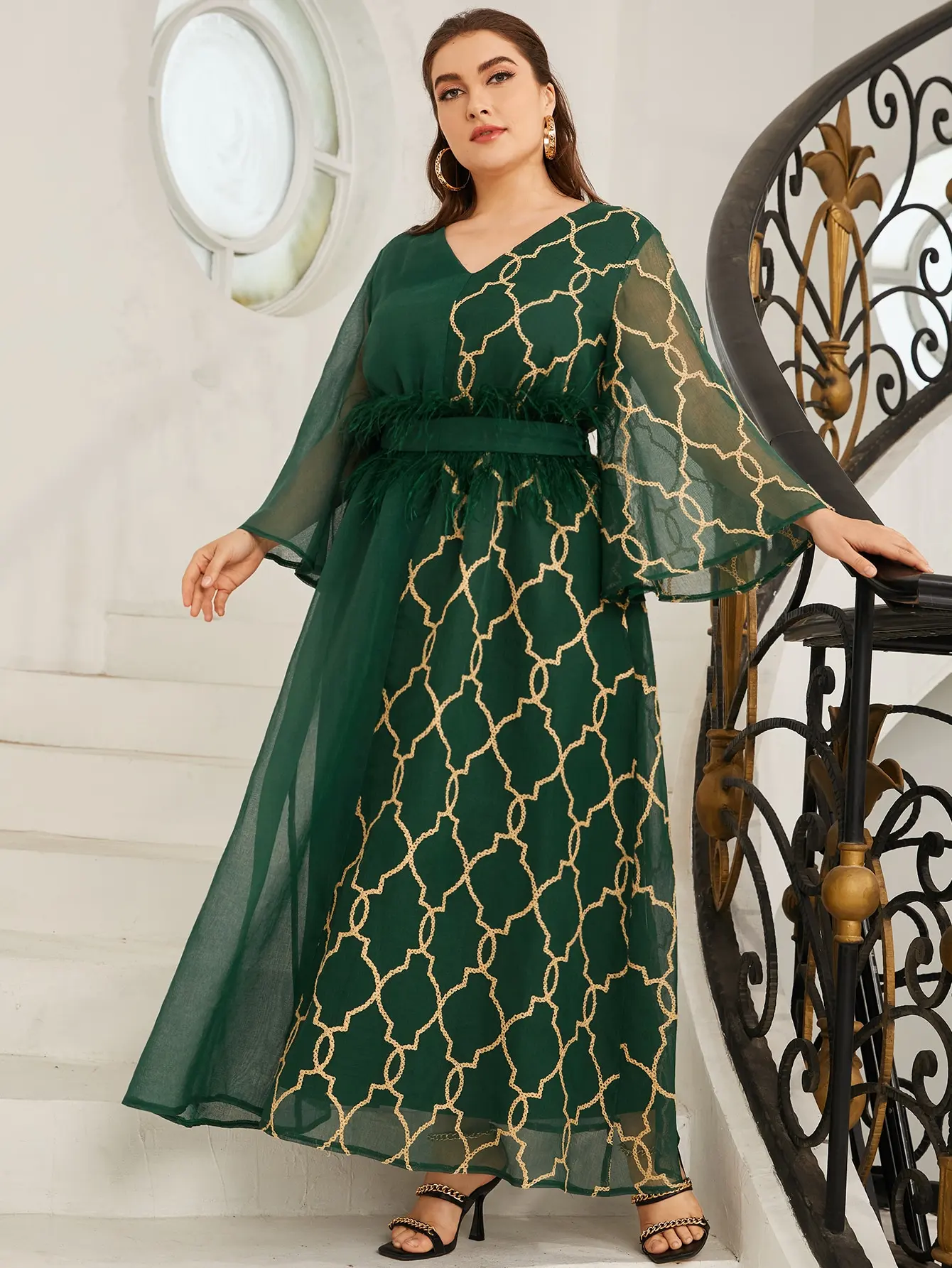 

TOLEEN Women Large Plus Size Elegant Party Evening Maxi Dresses 2022 Spring Long Sleeve Oversized Muslim Robe Festival Clothing