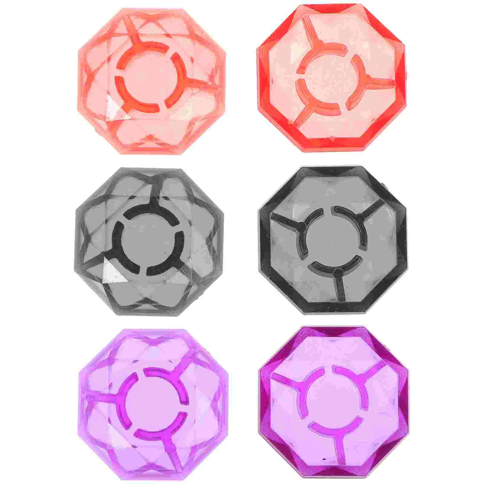 

6 Pcs Top Hat Pedal Caps Guitar Effect Topper Footswitch Nail Toppers Plastic Button