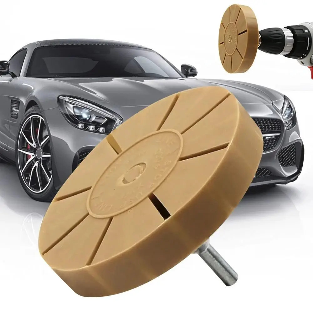 

4 дюймовый автомобильный ластик, колесо 87-100 мм, плавная мощность, адаптер для дрели, наклейка, удаление краски, ремонт, резина, эффективный пр...