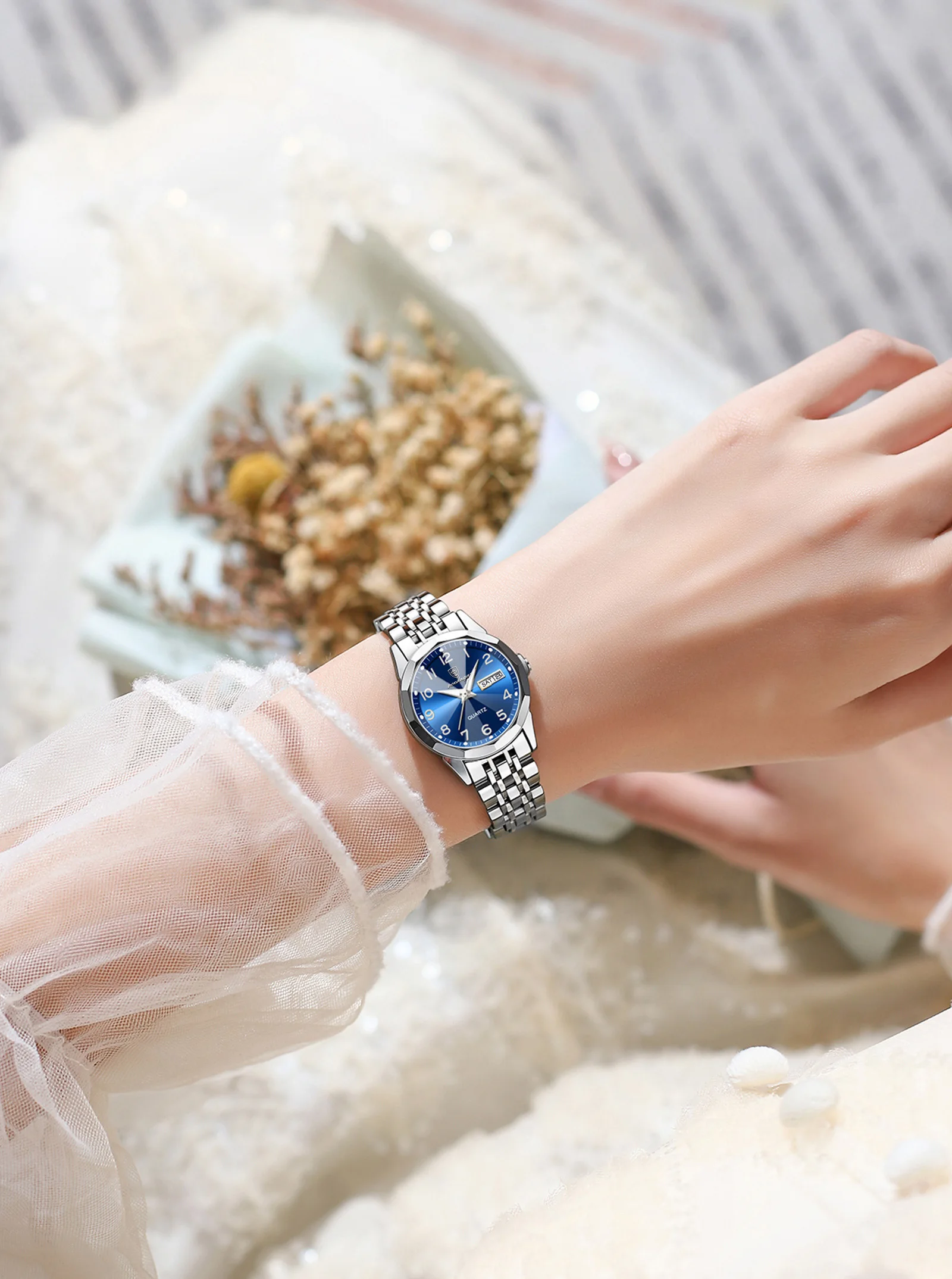 POEDAGAR модные женские часы элегантный тренд оригинальные кварцевые наручные для