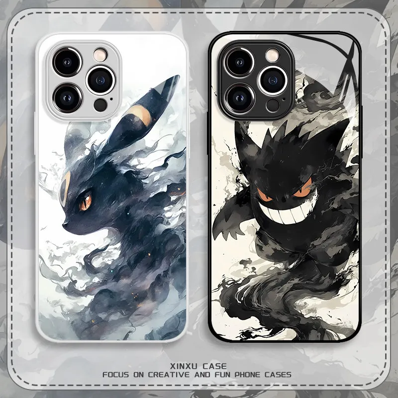 Фото Чехол для мобильного телефона с персонажами аниме Pokémon: Пикачу, Генгар, подходит для iPhone 17, 16, 15, 14, 13, 12, 11 Pro Max №1