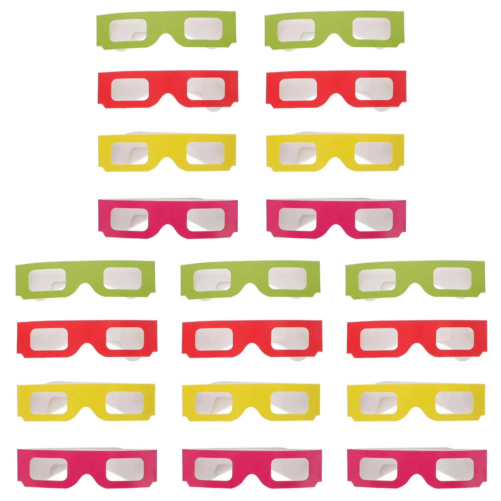 

20Pcs Multipurpose 3D Glasses Cardboard Frame Anaglyph Glasses 3D Movies Supply