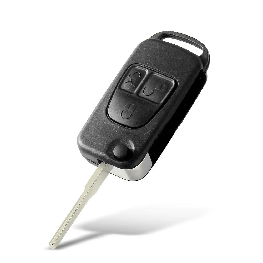 

KEYYOU 1/2/3/4 кнопки автомобильный фильтр ключ складной чехол для дистанционного ключа HU64 лезвие для Mercedes Benz SLK E113 A C E S W168 W202 W203