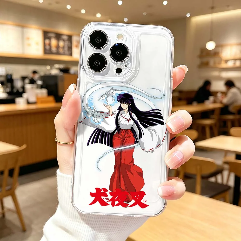 Фото Инуяша для Apple iPhone 17 16 15 14 13 12 11 Pro Plus Max Защитный прозрачный чехол для телефона №5