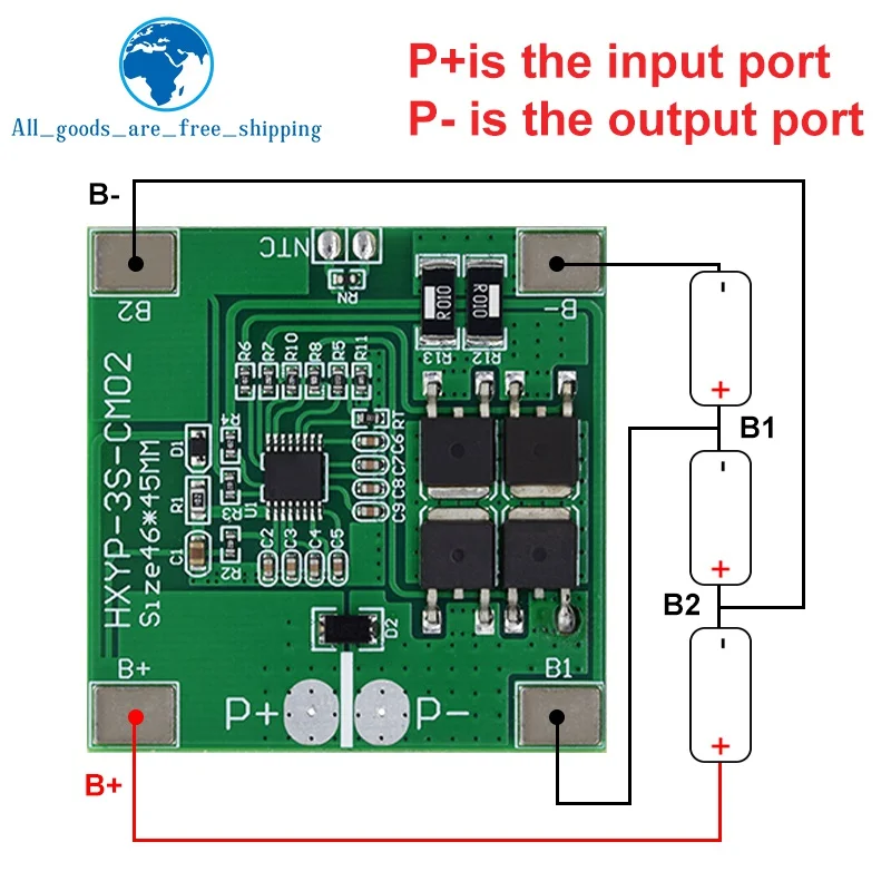 TZT 3S 9 6 В 11 1 12 Lifepo4 Защитная плата литиевой батареи Lipo 18650 BMS 14A ограничение 20A