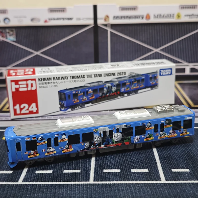 Фото Оригинальная модель Tomica Long No.124 Keihan Train Thomas the Tank Engine 2020, литая под давлением, из сплава, миниатюрный железнодорожный состав, игрушка, подарок для детей №5