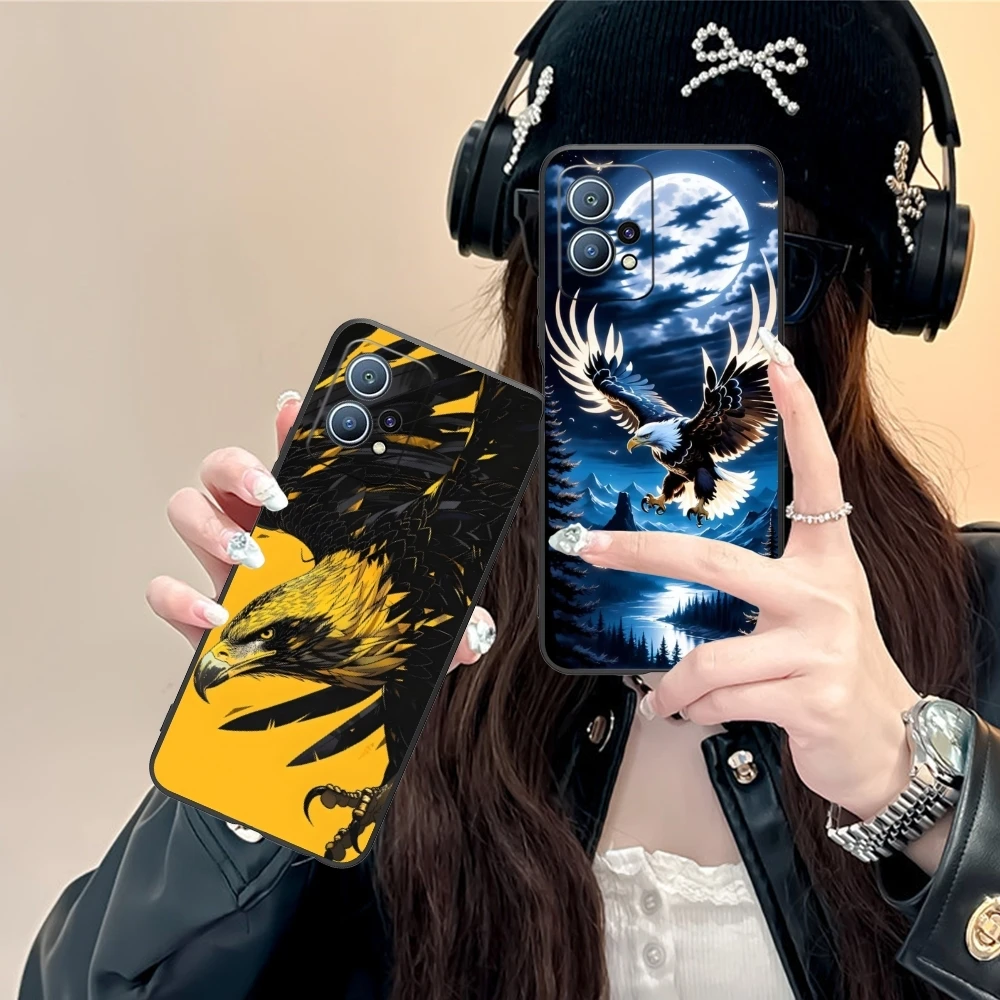 Модный чехол для мобильного телефона Eagle Для Huawei P60 P50 P40 P30 P20 P10 P9 P8 Pro Lite Plus черный