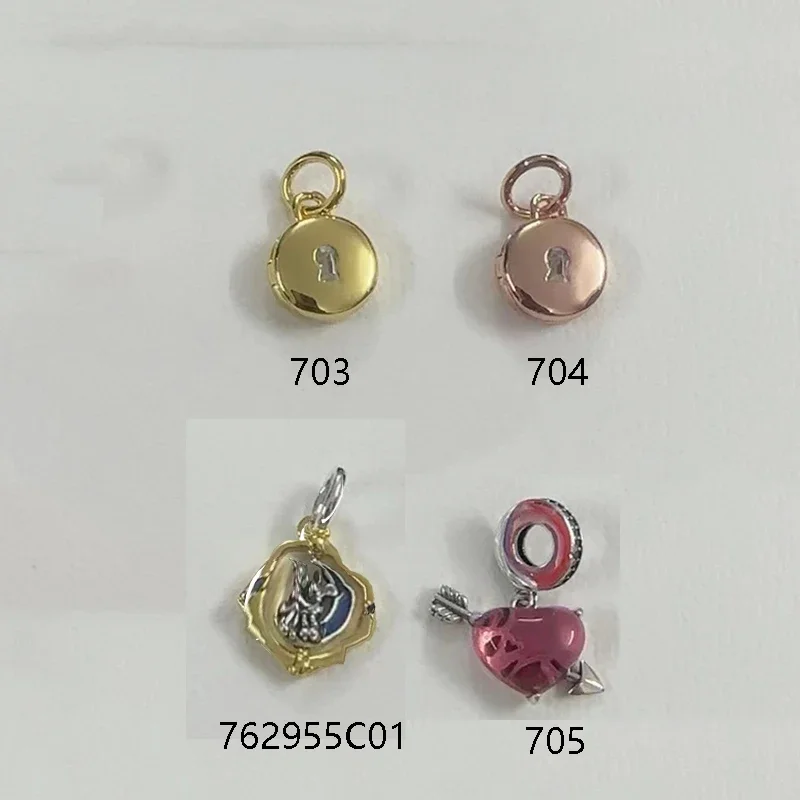 

2023 New Amusement Park S925 Silver Two-Tone Spinning Moon Dangle Charm Rotatable Pendant Christmas Exquisite Girls Jewelry