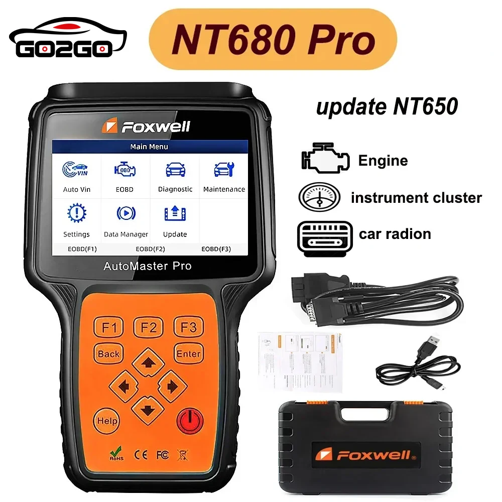 Foxwell NT680 PLUS (WIFI) / Pro Все системы сканера занимается со специальными функциями