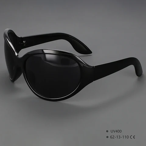 55806 большие роскошные мужские солнцезащитные очки для вождения, солнцезащитные очки для мужчин и женщин, брендовые Дизайнерские мужские винтажные черные овальные солнцезащитные очки