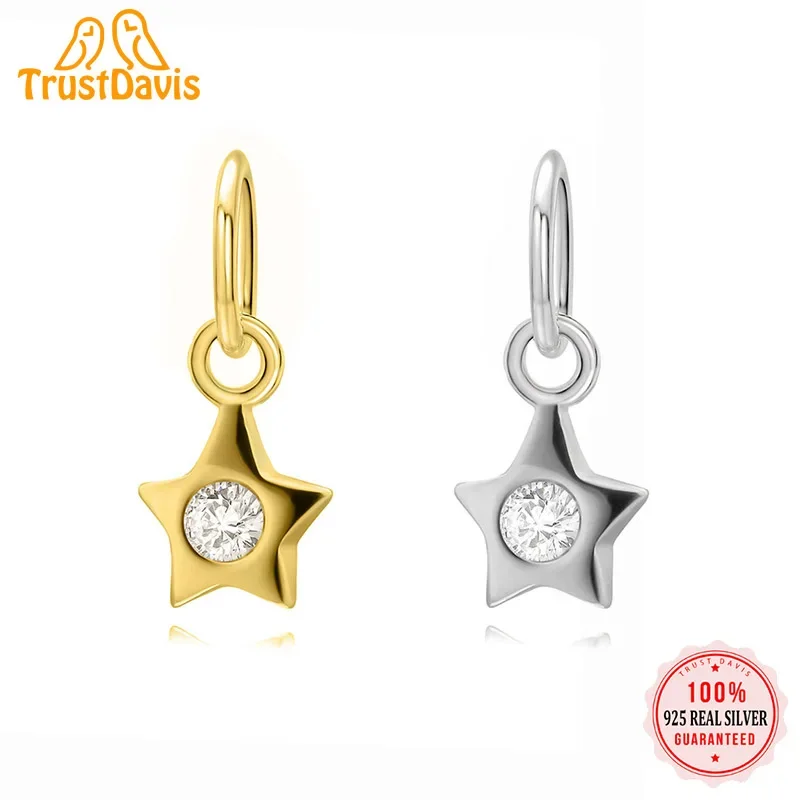 Подвеска-Шарм TrustDavis из серебра 925 пробы с фианитами