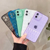 water drop pattern case for iphone 11 12 13 pro max xr x xs 7 8 plus se 2 3 cover soft silicon tpu transparent fidget toy funda