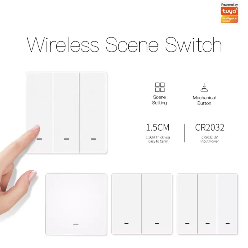 

1/2/3 Gang Bluetooth-compatible Hub Needed Smart Switch Light Switches Smartlife Works With Alexa Google Home Zigbee
