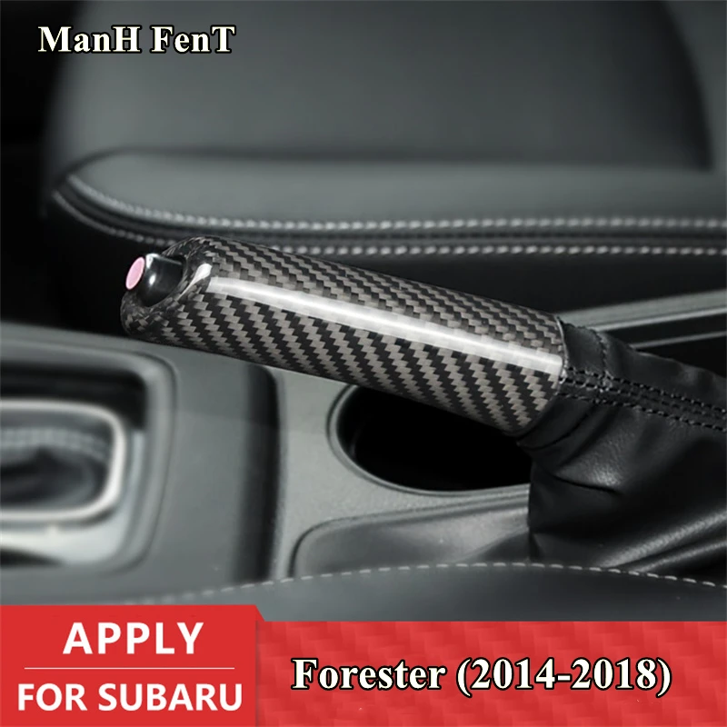 

For 2014-2018 Subaru WRX Forester Car HandBrake Hand Brake Grips Cover Trim Carbon Fiber Interior