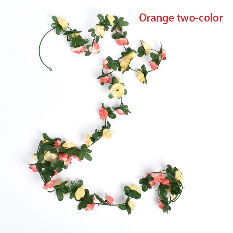 

Artificial Flowers Vine Home Wedding Garden Decor Rattan Rose Fake Flowers Rattan String Festival Hanging Silk Flower