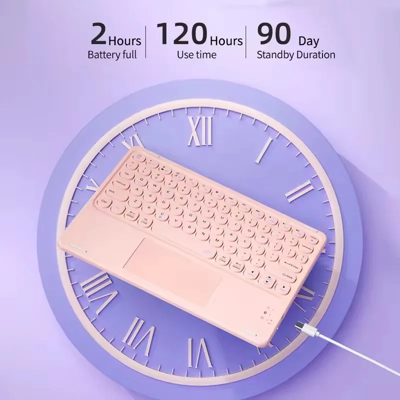 Фото Беспроводная Bluetooth-клавиатура с тачпадом для iPad 11th 2025 11 дюймов A16 Air 13 11 M3 Pro IOS Android Windows Планшет Клавиатура №5