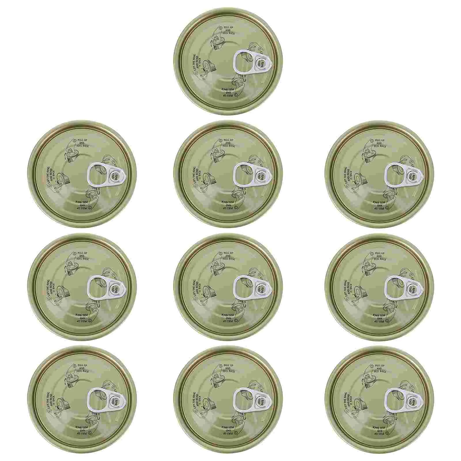 

10 Pcs Pet Supplies Pet Food Sealing Can Containers Lids Tea Tin Can Glass Container Lid Cans Jar Tea Sealed Can
