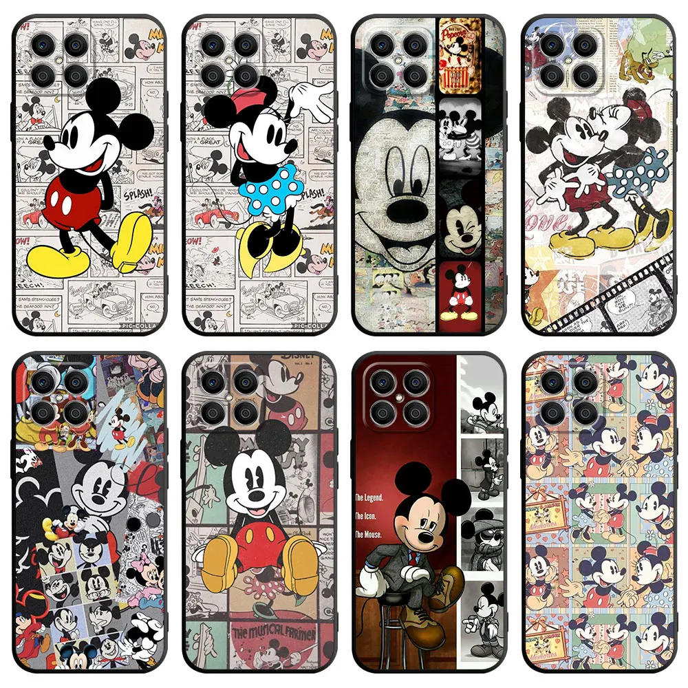 

Case For Huawei Honor X8 8X X7 50 70 Lite P30 Pro P40 X9a X8a 90 Magic 5 Shell Phone Cover TPU Fundas Retro Mickey Minnie Cute