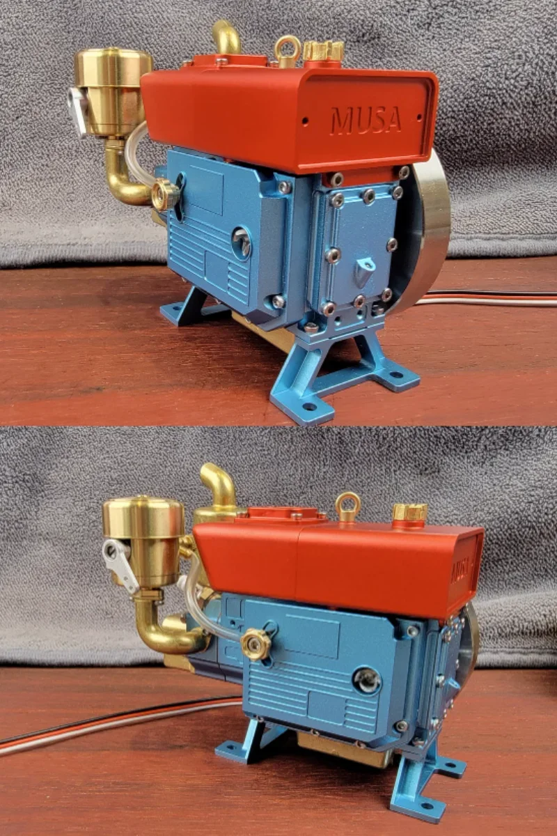 Модель одноцилиндрового дизельного двигателя MUSA комплект 2 куб.см латунный