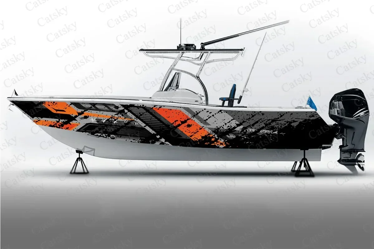 Трек векторная абстрактная нерегулярная графика наклейка на лодку упаковка