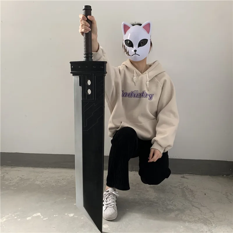 Модель ножа безопасности 1:1 Sword Cosplay Final Fantasy 7 VII Cloud Strife Buster Remake PU Zack Fair Weapon, длиной 108 см.