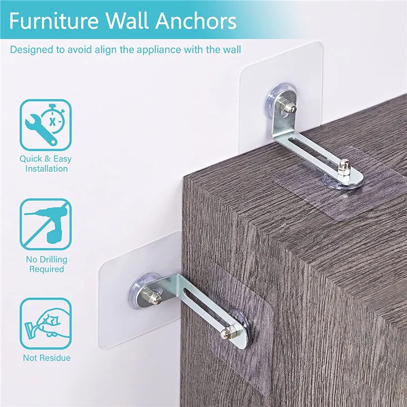 

Shelf Furniture Support Punch-free Self-adhesive Child Safety Cabinet Furniture Anti-falling Fixator Cabinet Fixer