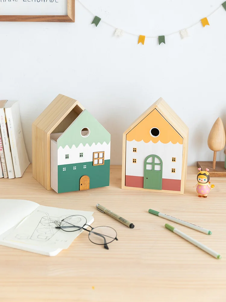 

Hallway Bedside Cartoon Bookshelf Storage Box Ins Children's Key Drawer Desktop Small Object Storage Rack