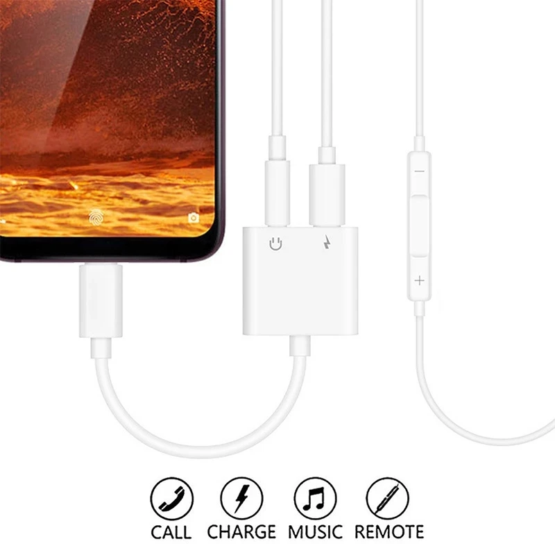 Адаптер для наушников с разъемом USB Type-C на 3 5 мм аудиокабель iPad Pro 2018 Huawei Xiaomi все