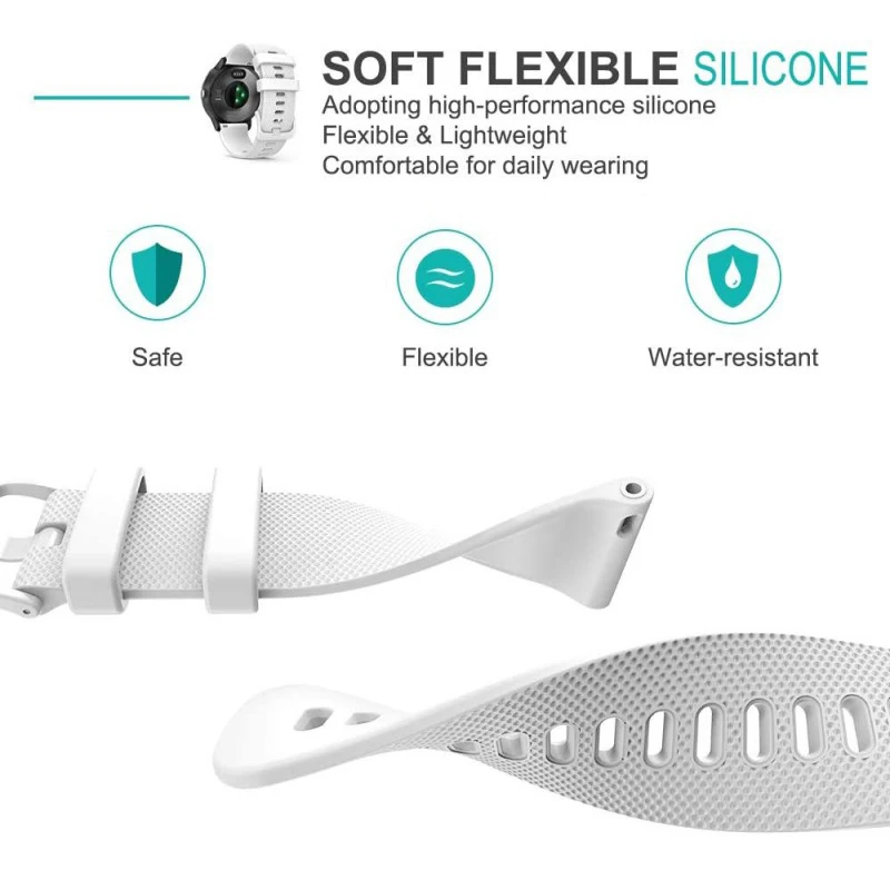 Watch Band for Garmin Vivoactive 3 Venu 2 SQ Vivoactive 4 4S Forerunner 645 245m Silicone Replacement Watchband Accessories