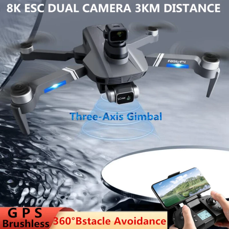 

8K Aerial Photograph Brushless GPS Follow Me WIFI FPV RC Quadcopter 5G 3KM Distance Obstacle Avoidance 3Axis Gimbal FPV RC Drone