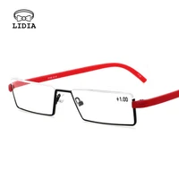 2021 men half frame comfy light reading glasses portable fashion unisex eyewear degree 11 522 533 54 presbyopic glasses