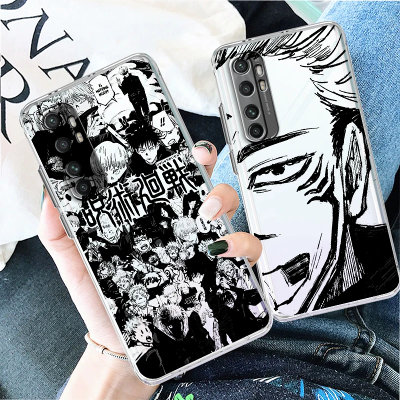

Jujutsu Kaisen Anime Comics Transparent Phone Case For Xiaomi Mi 13 12T 12S 12X 12 11 11T 11i 10T 10 Pro Lite Ultra 5G Cover
