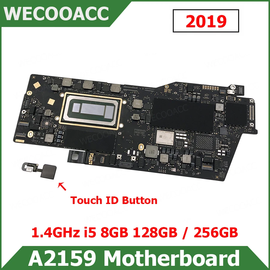 

Original A2159 Motherboard For MacBook Pro Retina 13" A2159 Logic Board CPU i5 1.4GHz 8GB 128GB 256GB 820-01598-A 2019 EMC 3301